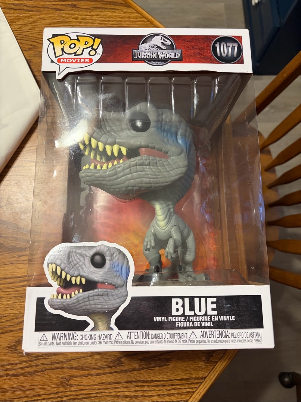 EXTRA LARGE Funko Jurassic World Blue Vinyl Figure - Gray/Blue Dinosaur (1077)